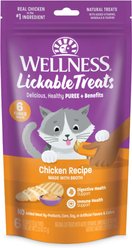 Wellness Lickable Treats Chicken Recipe Natural Cat Treats, 0.4-oz pouch, pack of 6
