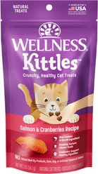 Wellness Kittles Natural Grain-Free Salmon & Cranberries Crunchy Cat Treats, 2-oz bag