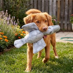 Pata Pal Ducky-Do Tough Squeaky Dog Chew Toy, Gray, 13-in slide 2 of 4
