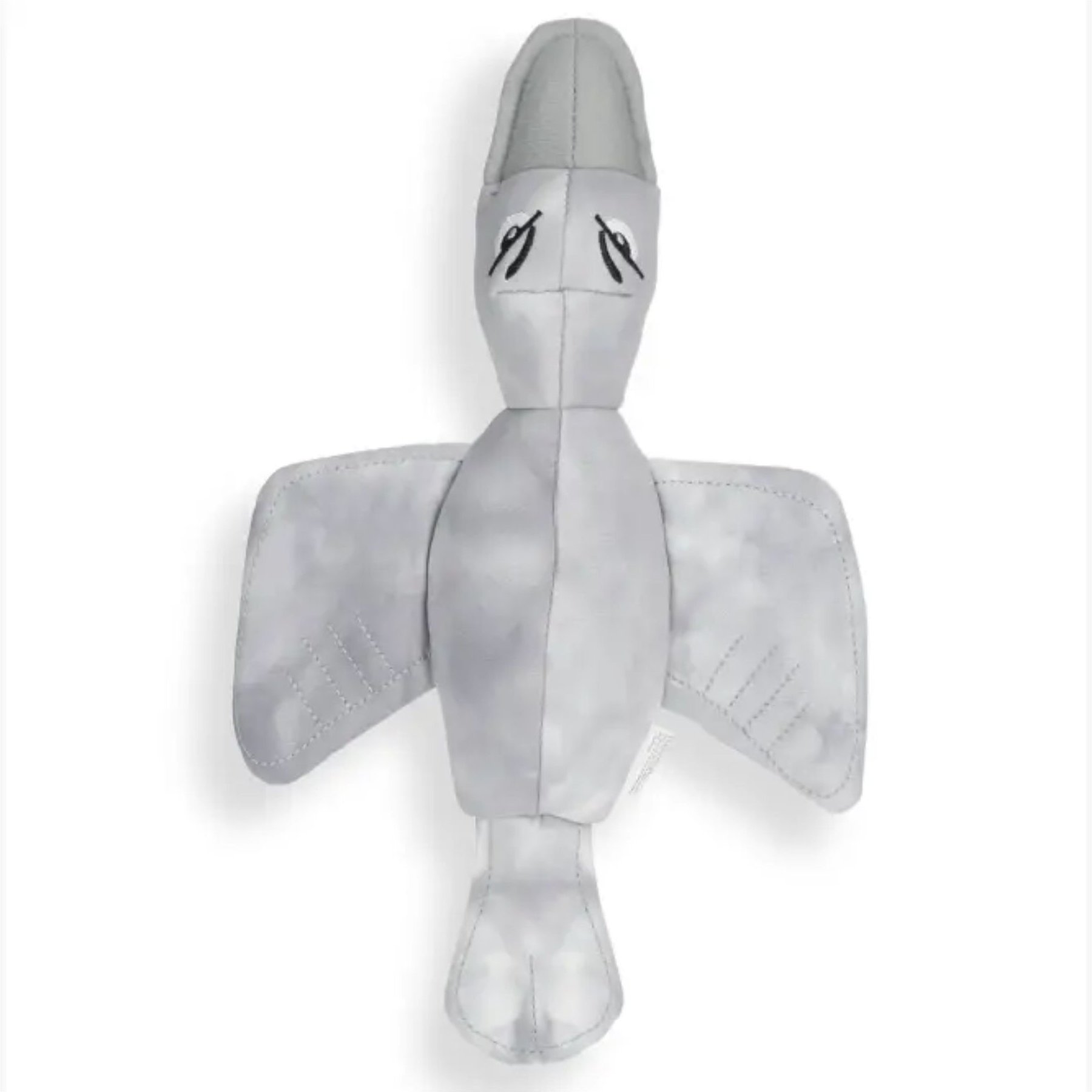 Pata Pal Ducky-Do Tough Squeaky Dog Chew Toy, Gray, 13-in