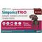 Show in main carousel: Simparica Trio Chewable Tablet for Dogs, 88.1-132.0 lbs, (Brown Box), 6 Chewable Tablets (6-mos. supply) slide 1 of 12