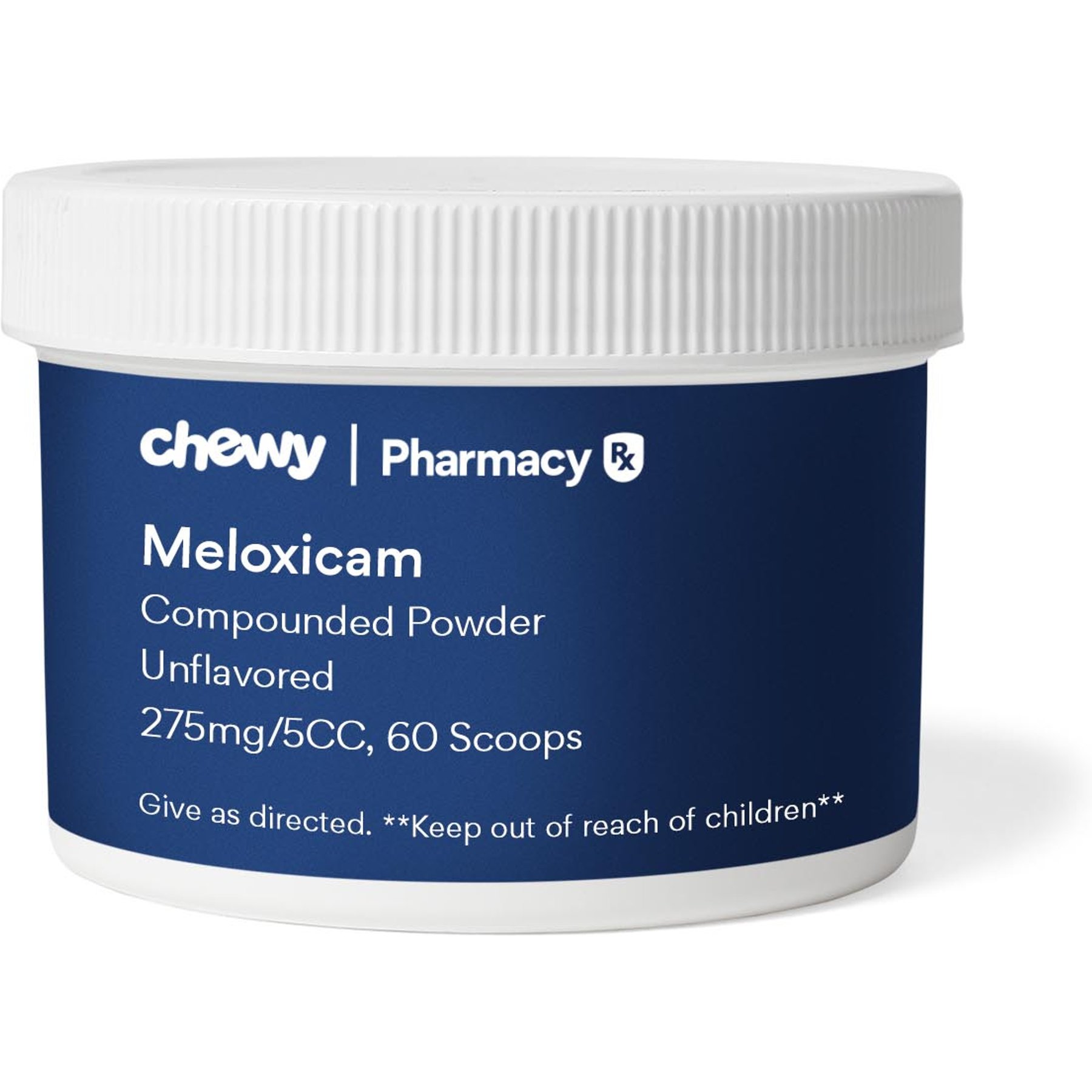 Meloxicam Compounded Unflavored Powder, 275mg/5CC scoop, 60 scoops for Veterinary use
