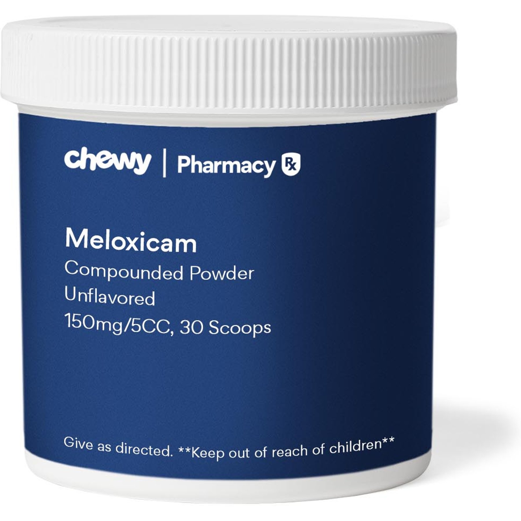 Meloxicam Compounded Unflavored Powder, 150mg/5CC scoop, 30 scoops for Veterinary use