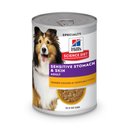 Hill's Science Diet Adult Sensitive Stomach & Sensitive Skin Tender Chicken & Vegetable Stew Wet Dog Food, 12.5-oz can, 12 count