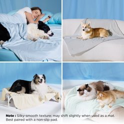 Bedsure Thin Lightweight Cooling Dog & Cat Blanket, Blue, Medium slide 2 of 7