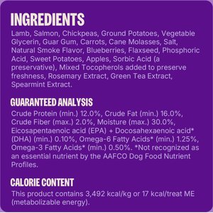 Wellness Soft Puppy Bites Lamb & Salmon Grain-Free Dog Treats, 3-oz pouch