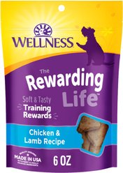 Wellness Rewarding Life Chicken & Lamb Grain-Free Soft & Chewy Dog Treats, 6-oz bag