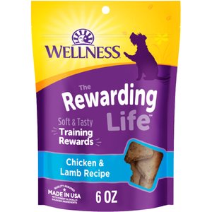Wellness Rewarding Life Chicken & Lamb Grain-Free Soft & Chewy Dog Treats, 6-oz bag