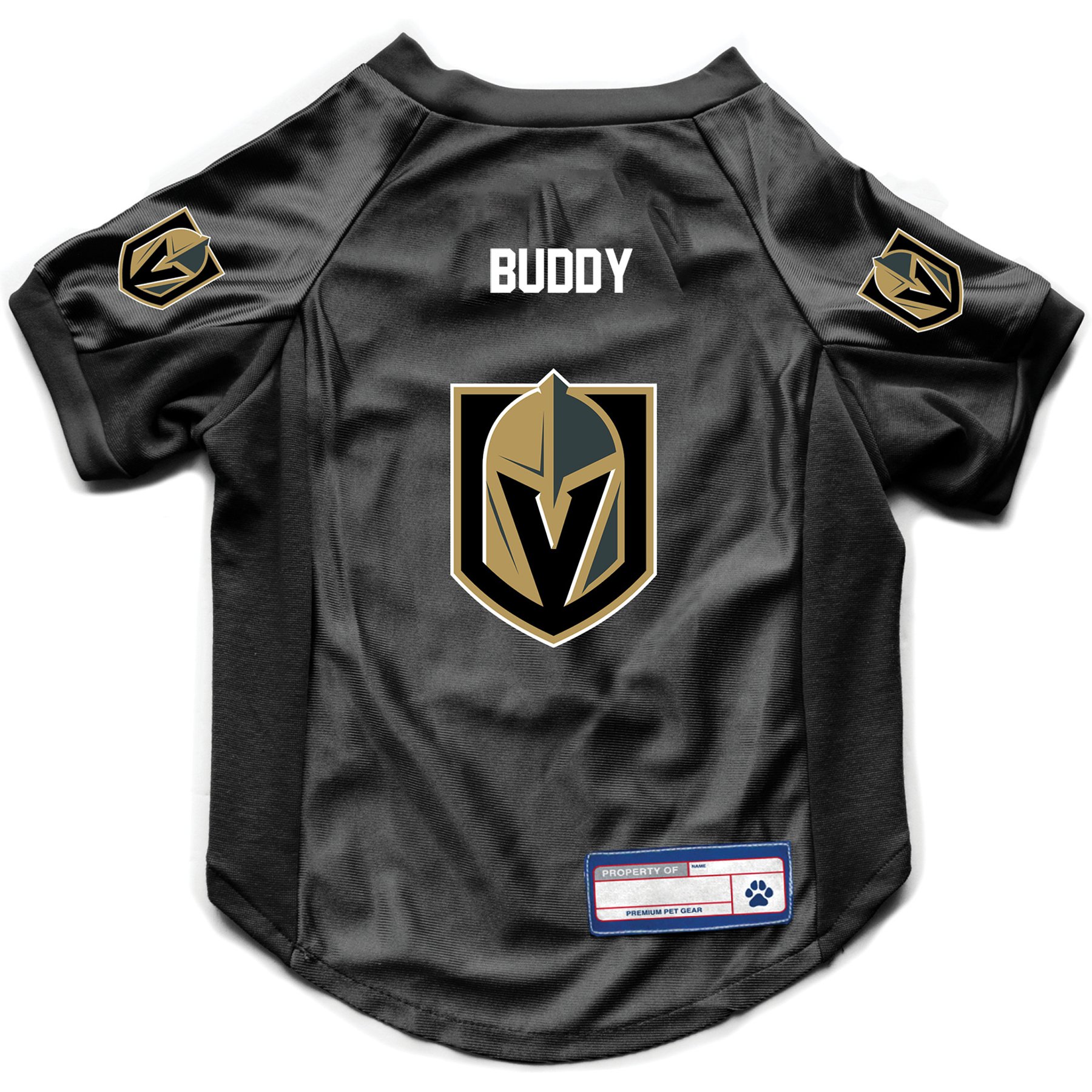 Littlearth NHL Personalized Stretch Dog & Cat Jersey, Vegas Golden Knights, Big Dog