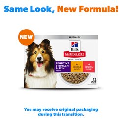 Hill's Science Diet Sensitive Stomach & Sensitive Skin Variety Pack Adult Wet Dog Food, 12.8-oz can, 12 count slide 2 of 9