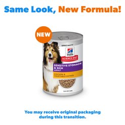 Hill's Science Diet Adult Sensitive Stomach & Sensitive Skin Chicken & Vegetable Entree Wet Dog Food, 12.8-oz can, 12 count slide 2 of 9