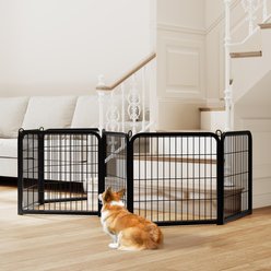 Yaheetech Heavy Duty Metal Dog & Cat Playpen, Black, 24-in, 2-panel