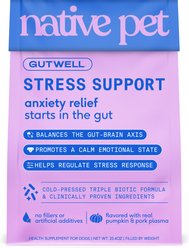 Native Pet GutWell Stress Support Anxiety Relief & Calming Supplement for Dogs with Probiotics, 25.4-oz bag
