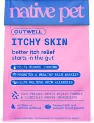 Native Pet GutWell Itchy Skin Relief Supplement for Dogs with Probiotics, 25.4-oz bag