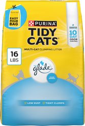 Tidy Cats Glade Clear Springs Scented Clumping Cat Litter, 16-lb bag