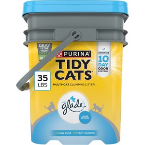 Tidy Cats Glade Clear Springs Scented Clumping Cat Litter, 35-lb pail
