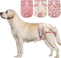Bella & Pal Washable Female Dog Diapers, 3 count, Pink, X-Large: 25 to 33-in waist