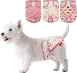 Bella & Pal Washable Female Dog Diapers, 3 count, Pink, X-Small: 7 to 10-in waist slide 1 of 8