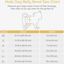 Bella & Pal Washable Belly Band Male Dog Wrap, Gray, 3 count, Medium: 13 to 16-in waist slide 2 of 8