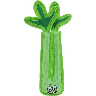 Tuffy's Tuffy's Funny Food Celery Squeaky Plush Dog Toy, Green