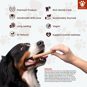 Cinnapaws Ceylon Cinnamon Wood Dog Chew Toy, Small