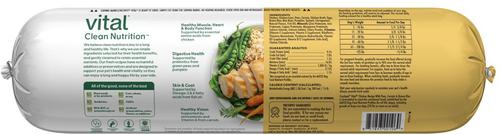 Show full view: Freshpet Chicken Recipe with Peas, Carrots, & Brown Rice Fresh Refrigerated Dog Food, 6-lb roll, case of 4 slide 4 of 10