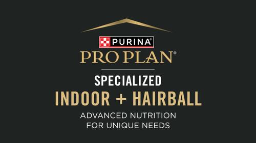 Show full view: Purina Pro Plan Adult Indoor Hairball Management Turkey & Rice Formula Dry Cat Food, 16-lb bag slide 10 of 12