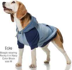 Pet Passion Rocky II The Extra Comfy Color Block Dog Hoodie, Navy, XX-Small slide 2 of 7