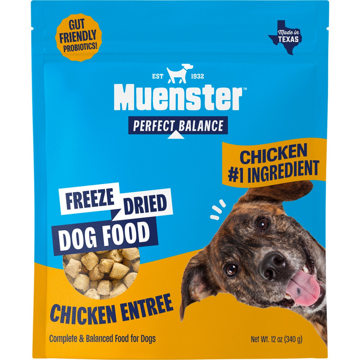 Muenster Perfect Balance Chicken Bites Freeze-Dried Dog Food, 12-oz bag
