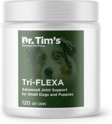 Dr. Tim's Tri-FLEXA Small Breed & Puppy Joint Support Soft Chew Dog Supplement, 120 count