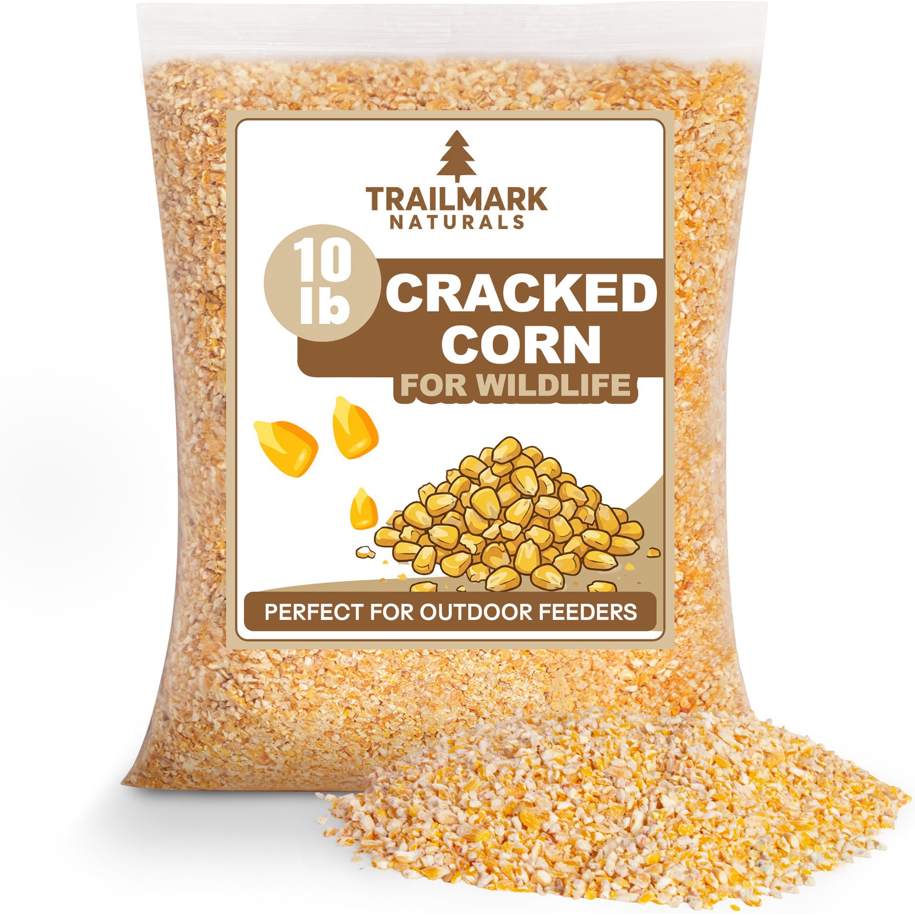 Trailmark Naturals Cracked Corn Bird Food, 10-lb bag