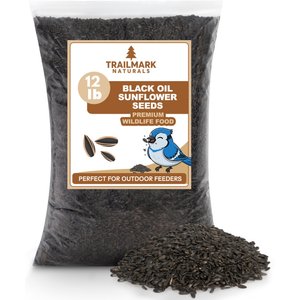 Trailmark Naturals Black Oil Sunflower Seeds Bird Food, 12-lb box