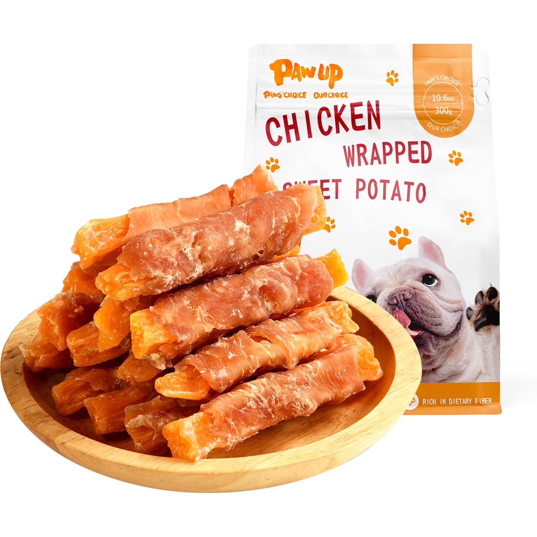Pawup Chicken Wrapped Sweet Potato Grain-Free Dehydrated Dog Treats, 10.6-oz bag