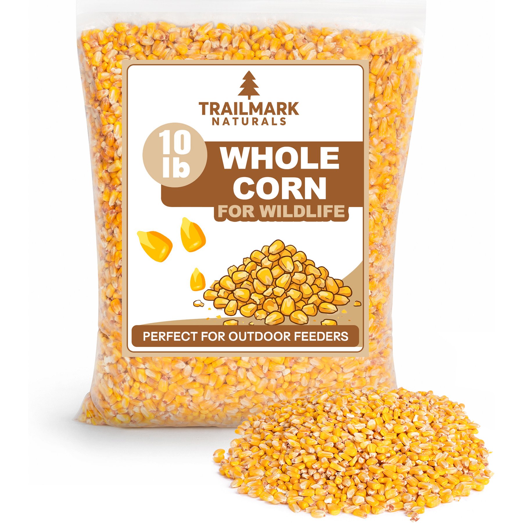 Trailmark Naturals Whole Corn Bird Food, 10-lb bag