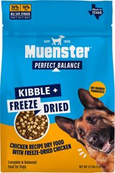 Muenster Perfect Balance Chicken Meal Medley with Chicken Bites Freeze-Dried Dog Food, 3.5-lb bag