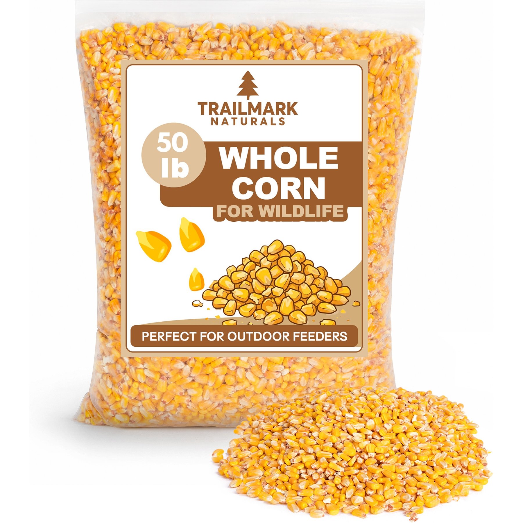 Trailmark Naturals Whole Corn Bird Food, 50-lb box
