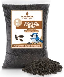 Trailmark Naturals Black Oil Sunflower Seeds Bird Food, 10-lb bag