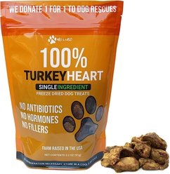 Max and Neo Dog Gear Grain-Free Turkey Heart Freeze-Dried Dog Treats, 3.2-oz bag