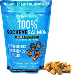 Max and Neo Dog Gear Grain-Free Wild Caught Sockeye Salmon Freeze-Dried Dog Treats, 3.5-oz bag