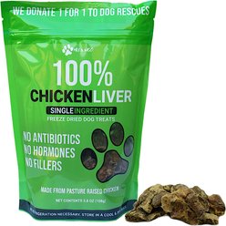 Max and Neo Dog Gear Grain-Free Chicken Liver Freeze-Dried Dog Treats, 3.8-oz bag