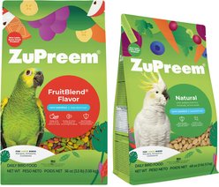 ZuPreem FruitBlend with Natural Fruit Flavors Daily + Natural Daily Large Bird Food