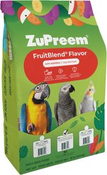 ZuPreem FruitBlend Flavor with Natural Flavors Daily Parrot & Conure Bird Food, 35-lb bag