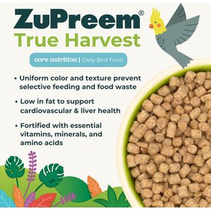 ZuPreem True Harvest Daily Small Bird Food, 2.25-lb bag