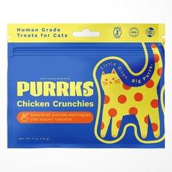 Wet Noses Purrks Human-Grade Chicken & Bone Broth Crunchy Cat Treat, 4-oz bag slide 1 of 2
