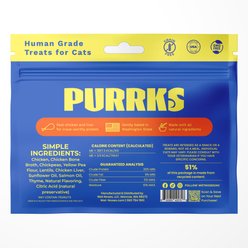Wet Noses Purrks Human-Grade Chicken & Bone Broth Crunchy Cat Treat, 4-oz bag slide 2 of 2