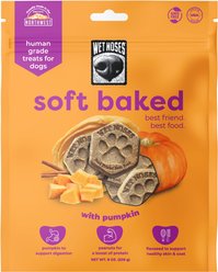 Wet Noses Soft Baked Human-Grade Pumpkin Soft & Chewy Dog Treats, 8-oz bag