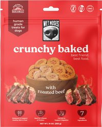 Wet Noses Human-Grade Roasted Beef Crunchy Baked Dog Treats, 10-oz bag