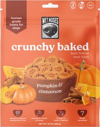 Wet Noses Human-Grade Pumpkin & Cinnamon Crunchy Baked Dog Treats, 10-oz bag