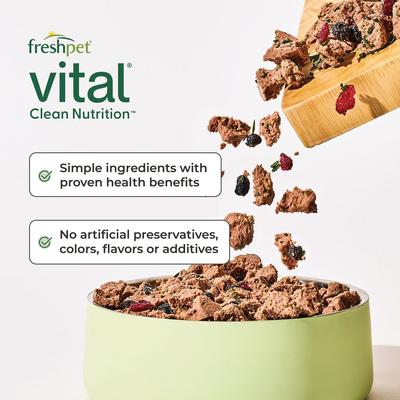 Show full view: Freshpet Chicken Recipe with Peas, Carrots, & Brown Rice Fresh Refrigerated Dog Food, 6-lb roll, case of 4 slide 7 of 10
