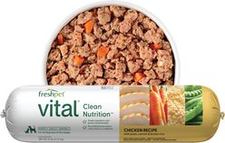 Freshpet Chicken Recipe with Peas, Carrots, & Brown Rice Fresh Refrigerated Dog Food, 6-lb roll, case of 4